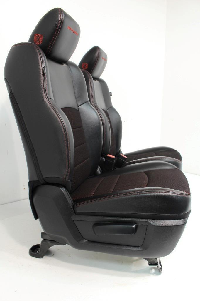 Dodge Ram Seats Crew Cab Seat SPORT Seats Black Red Ram 1500 2500 3500 POWER