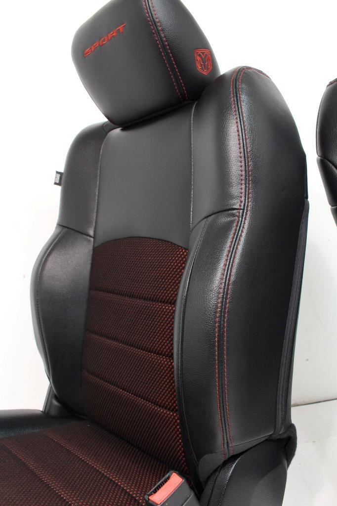 Dodge Ram Seats Crew Cab Seat SPORT Seats Black Red Ram 1500 2500 3500 POWER