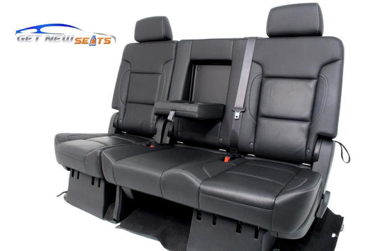 Suburban Rear Seat Yukon XL 2nd Row Bench Seat Full Power Black Leather HEATED