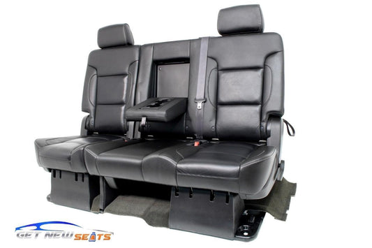 Suburban Rear Seat Yukon XL 2nd Row Bench Seat Full Power Black Leather HEATED