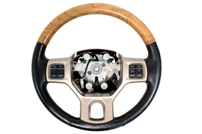 2013-2019 Dodge Ram Steering Wheel1500 2500 Limited Longhorn Black Leather