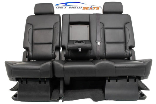 Chevy Suburban Rear Seats 70/30 Split Yukon XL Bench Seat Black Leather 2020-15