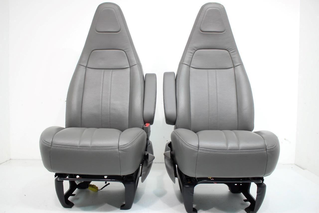 Chevy Express Seats / GMC Savana Seat Van Gray Vinyl Bucket Seats 1997 - 2018