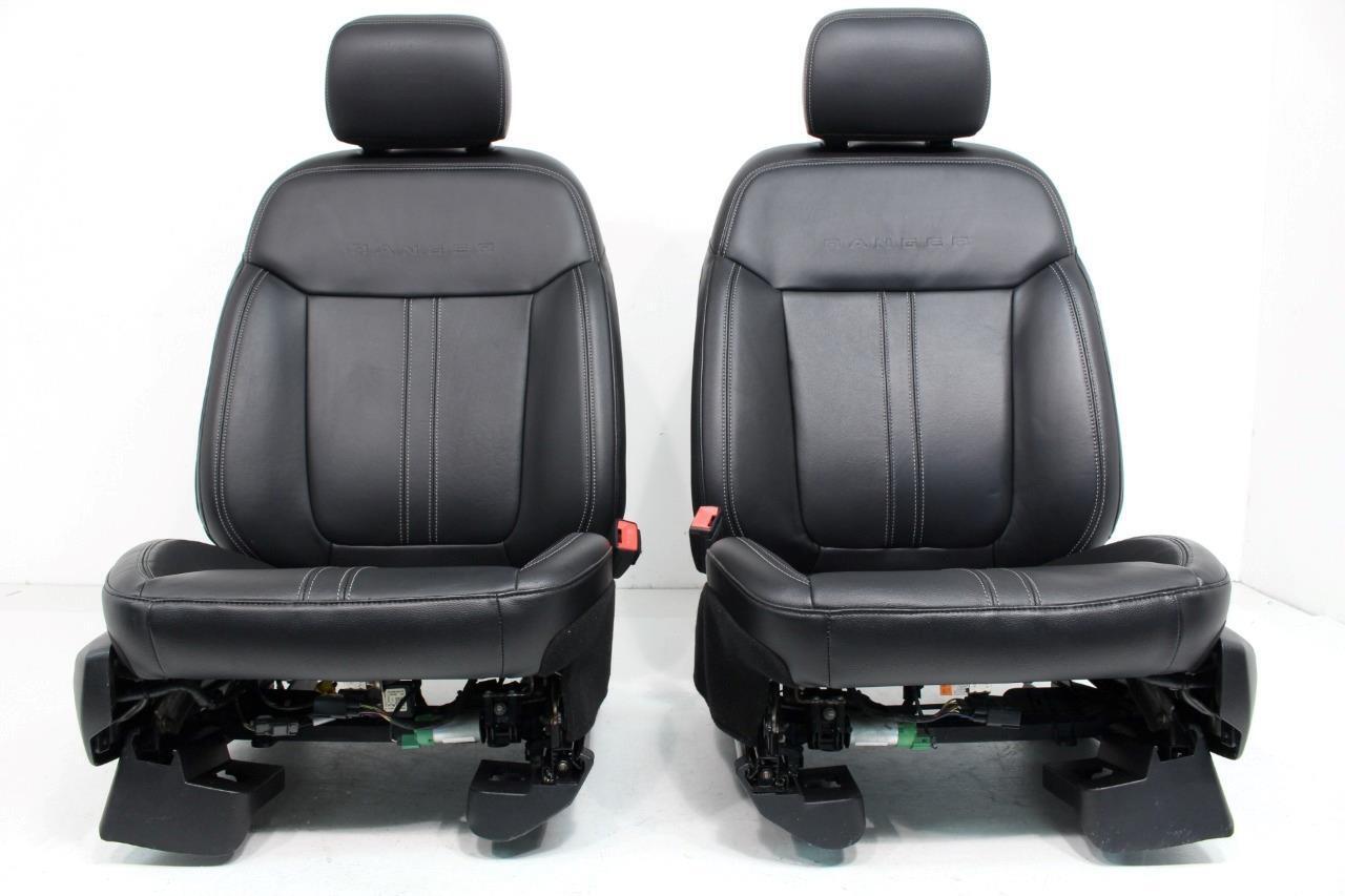 FORD RANGER FX4 FRONT AND REAR LEATHER BUCKET SEATS WITH REAR BENCH BLACK 24-19